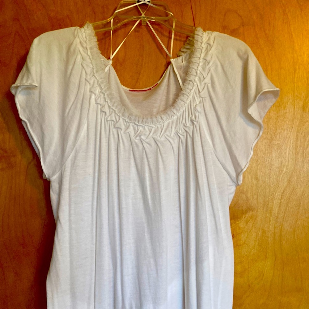 Sheer white summer top Size L